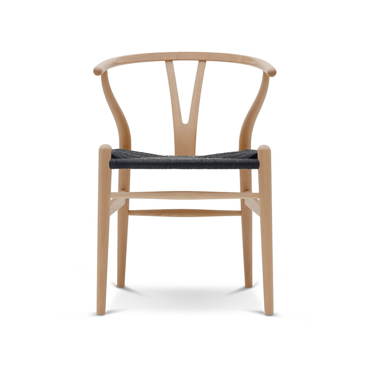 Y-stol CH24, Bøg olie med sort flet af Hans J. Wegner