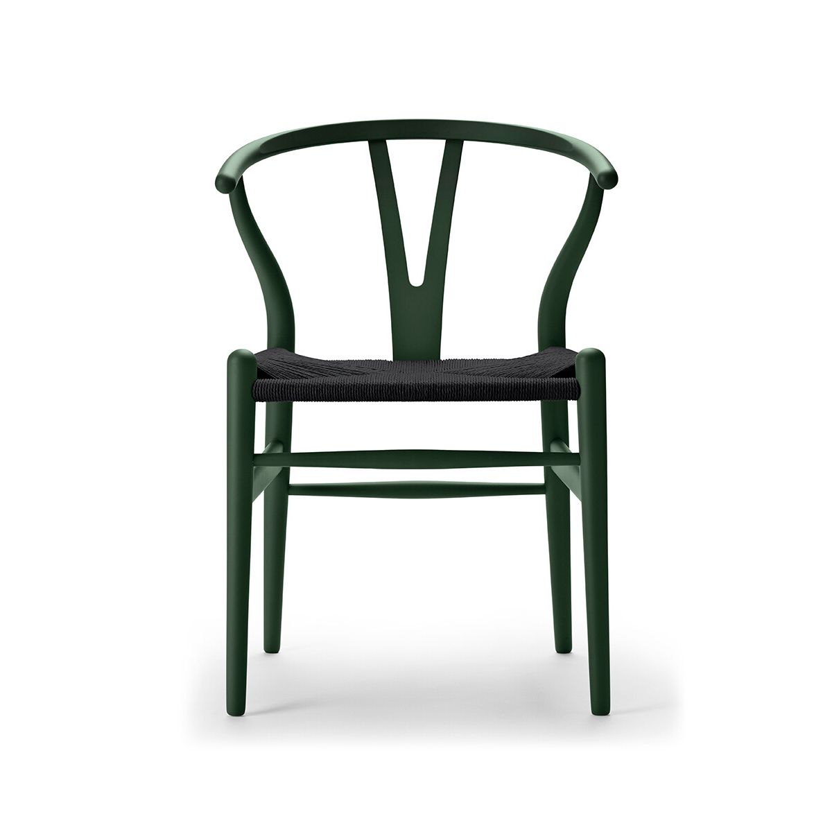 Y-stol CH24 Soft Green med sort flet af Hans J. Wegner