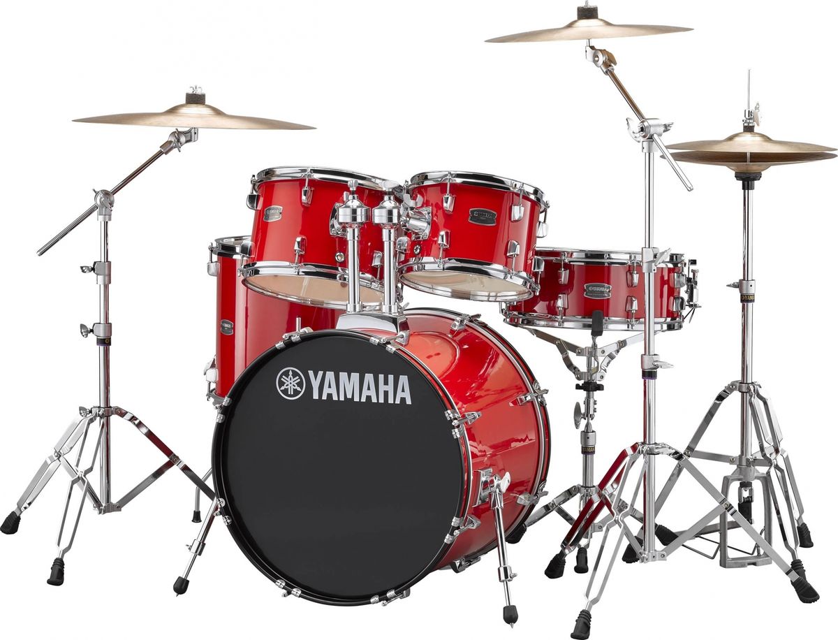 Yamaha Rydeen Standard Trommesæt - inkl. hardwarepakke og bækkener - Hot Red