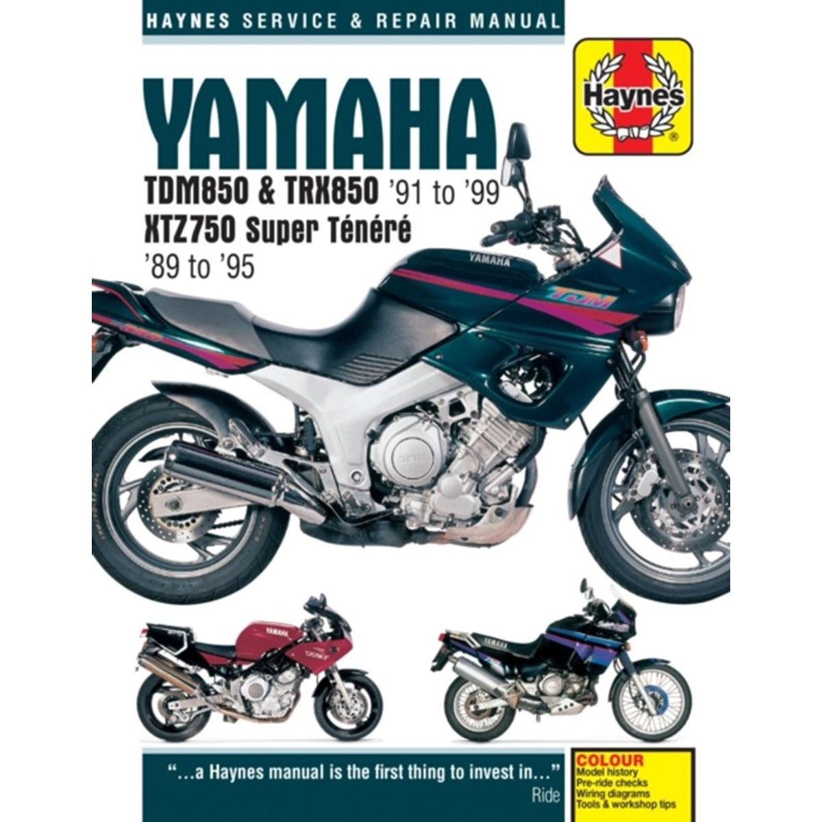 Yamaha TDM850, TRX850 & XTZ750 (89 - 99) Haynes Repair Manual