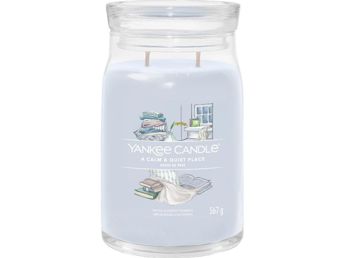 Yankee Candle A Calm & Quiet Place, Cylinder, Grå, Floral, 90 T, 1 Stk