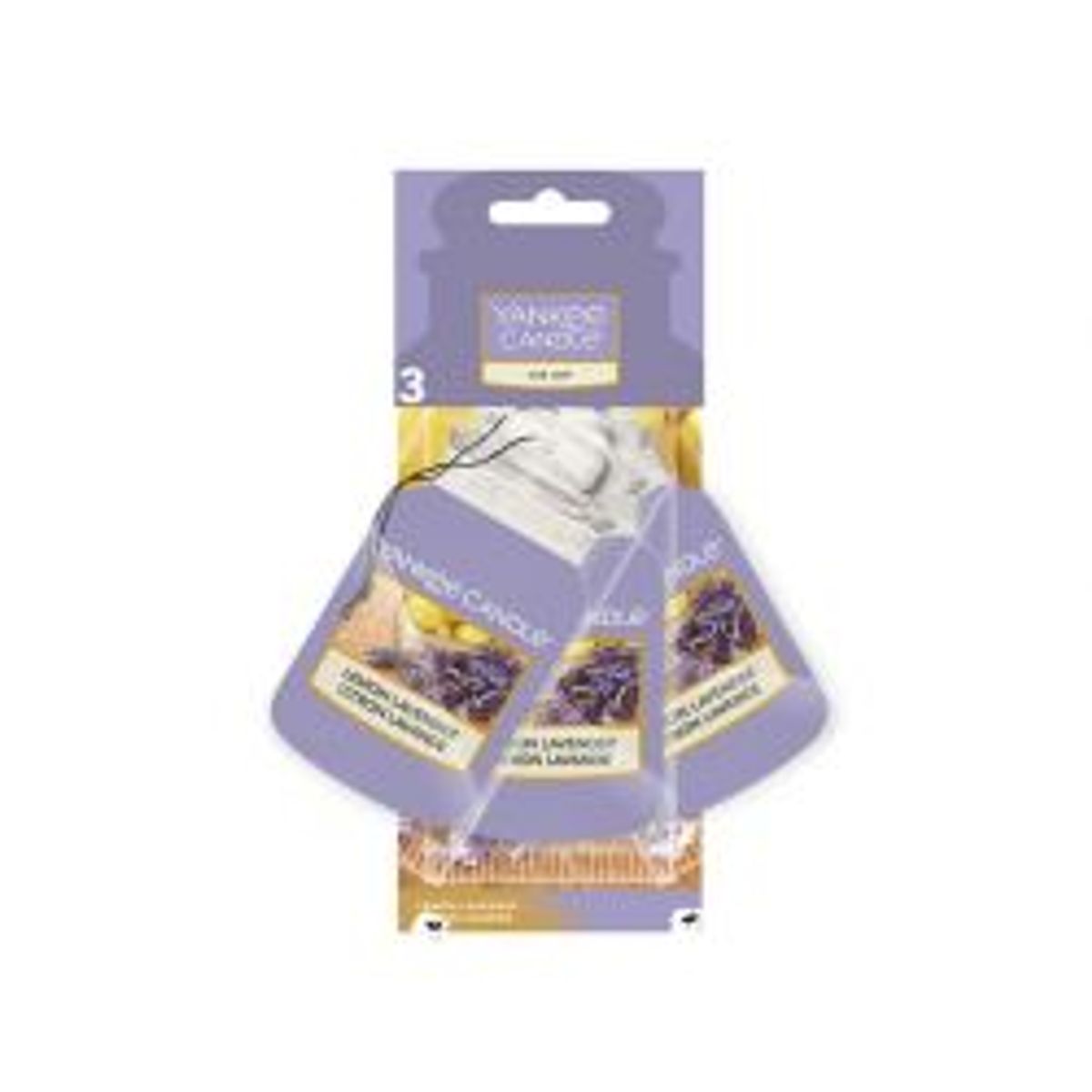 Yankee Candle Car Jar 3 Pack - Lemon Lavender - Lugtfjerner