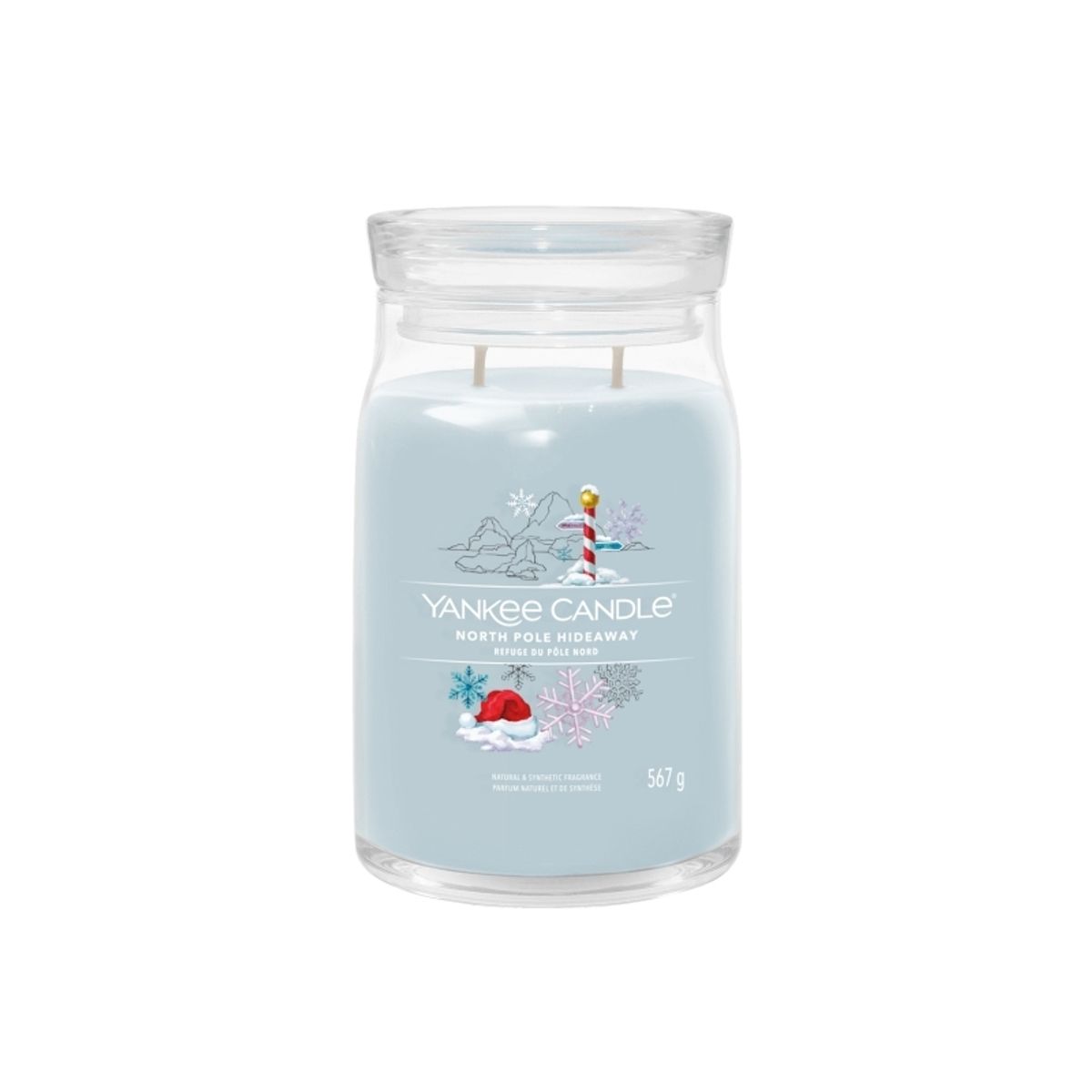 Yankee Candle North Pole Hideaway, Cylinder, Blå, 90 T, 1 Stk