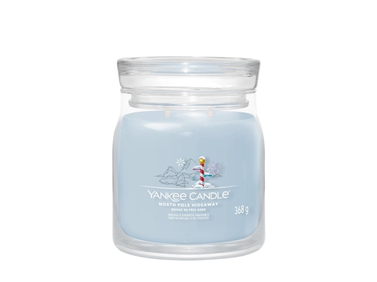 Yankee Candle North Pole Hideaway, Rund, Lyse Blå, 50 T, 1 Stk