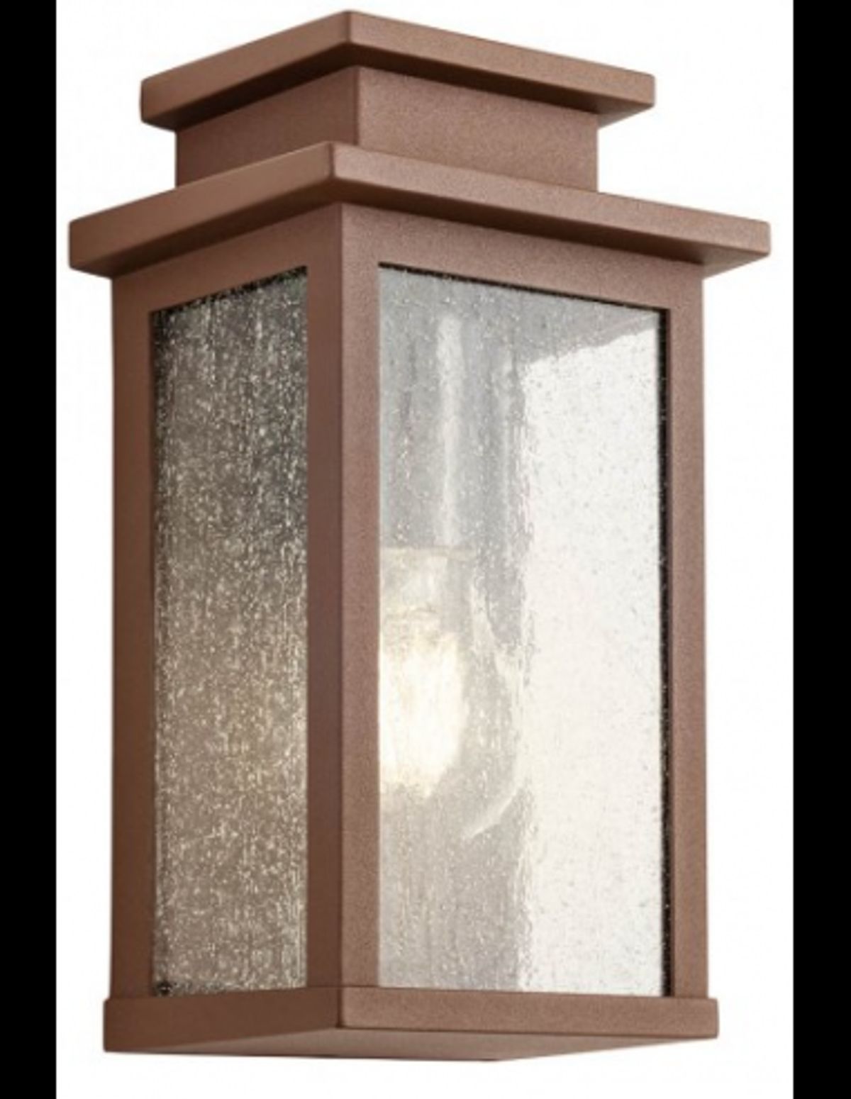 YARD Væglampe i aluminium og glas H24 cm 1 x E27 - Mat corten