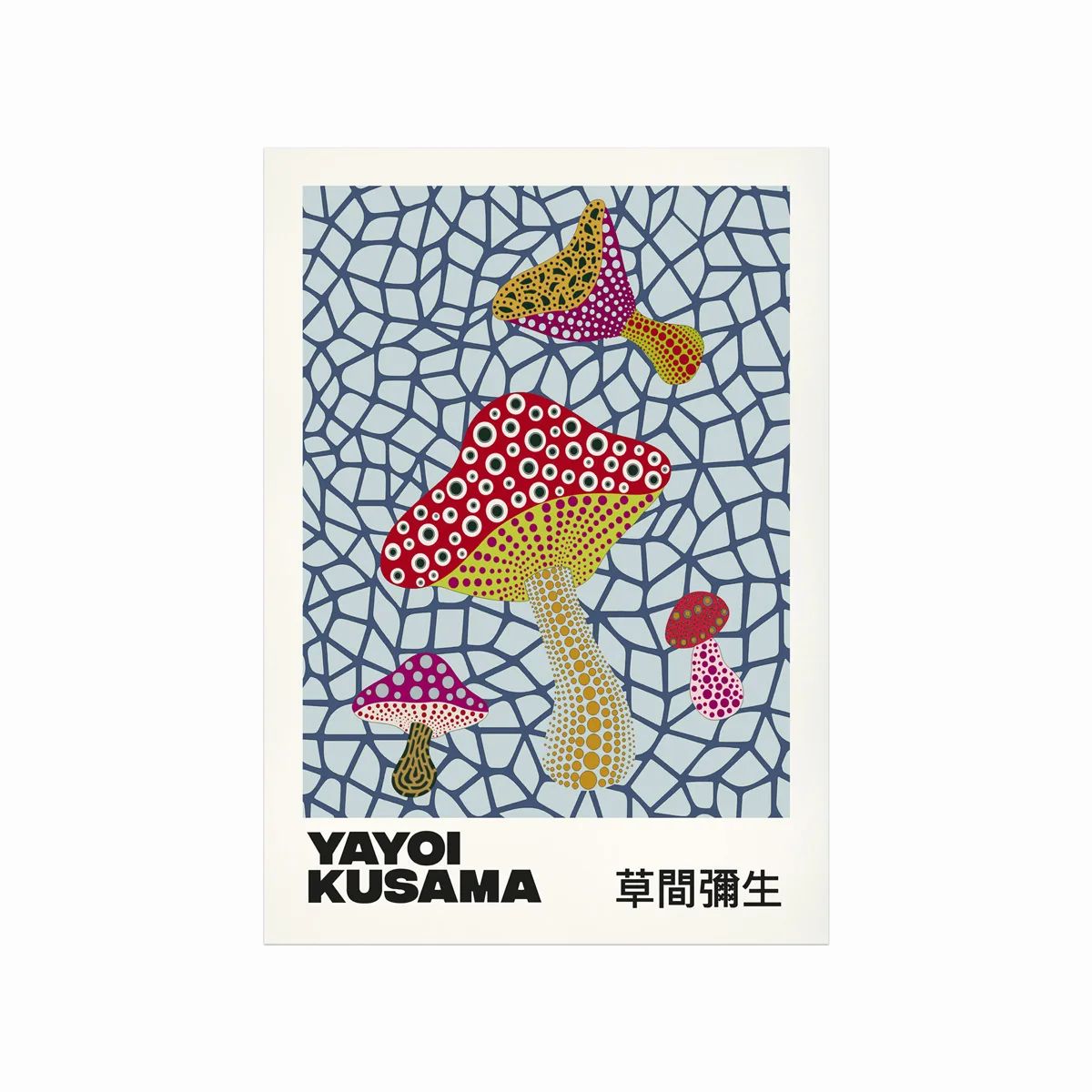 Yayoi Kusama plakat Mushroom 02