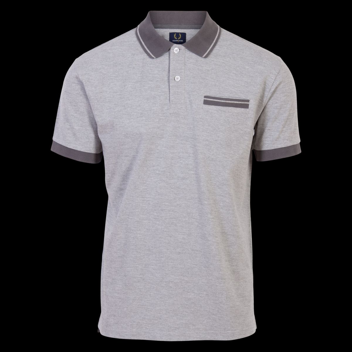 Yellowstone Eagle Herre Polo - Grey Melange - 2XL