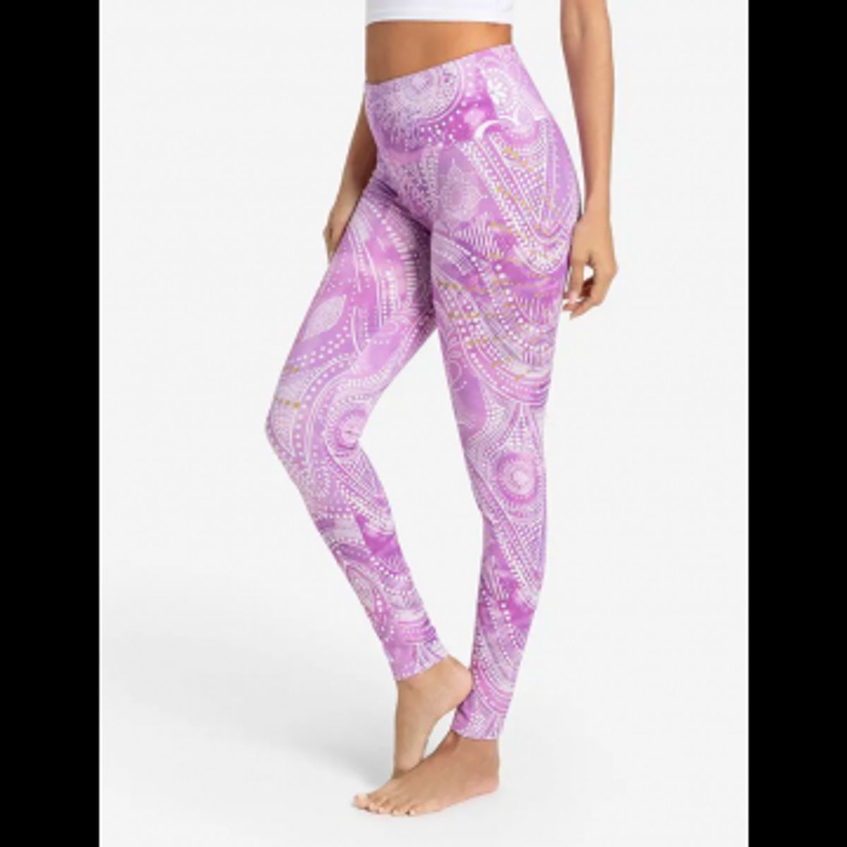 Yoga Leggings Puja Violet - Størrelse: S - Yoga tøj - Spirit Of Om - GodKarmaShop