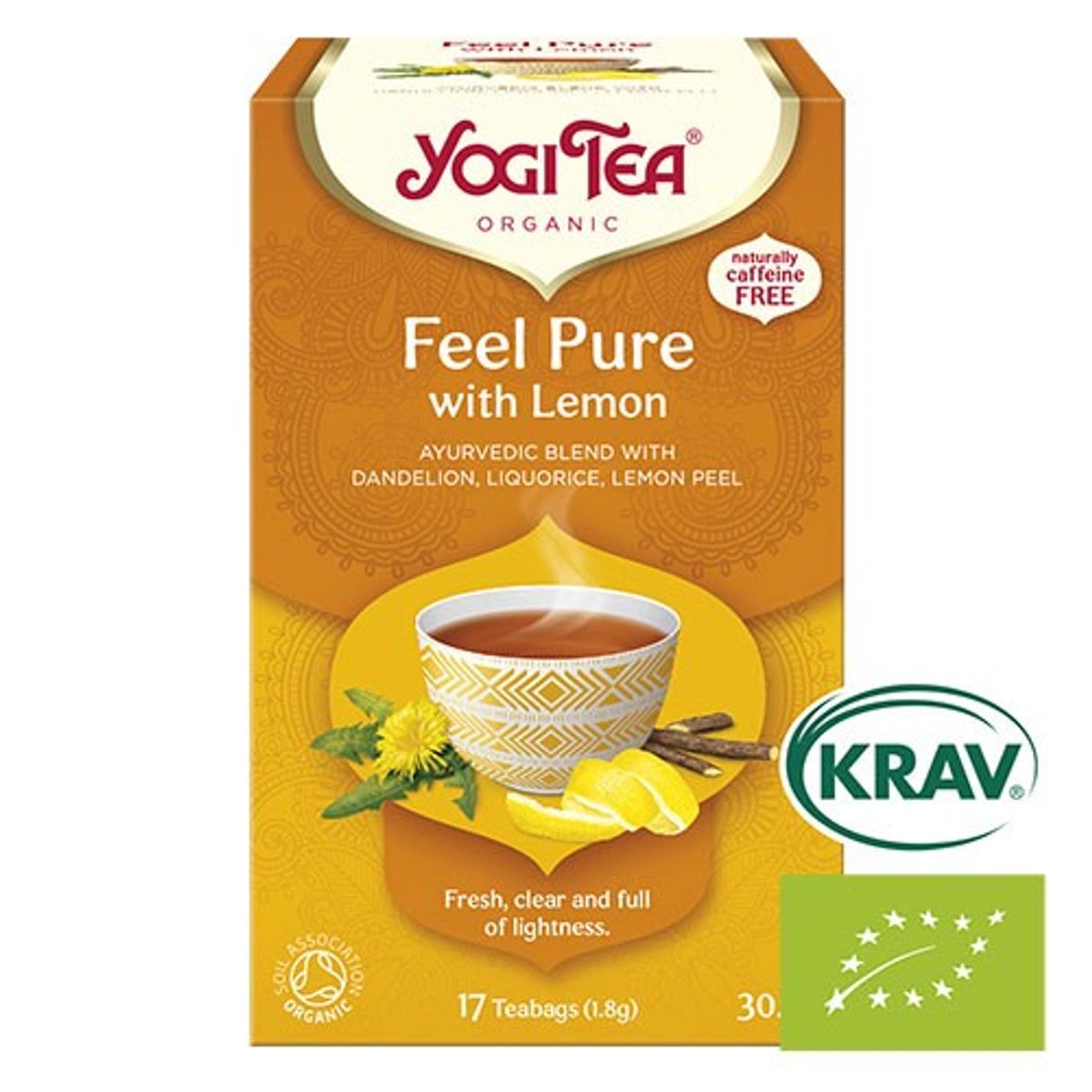 Yogi Tea Feel Pure with Lemon Økologisk - 17 breve - Yogi