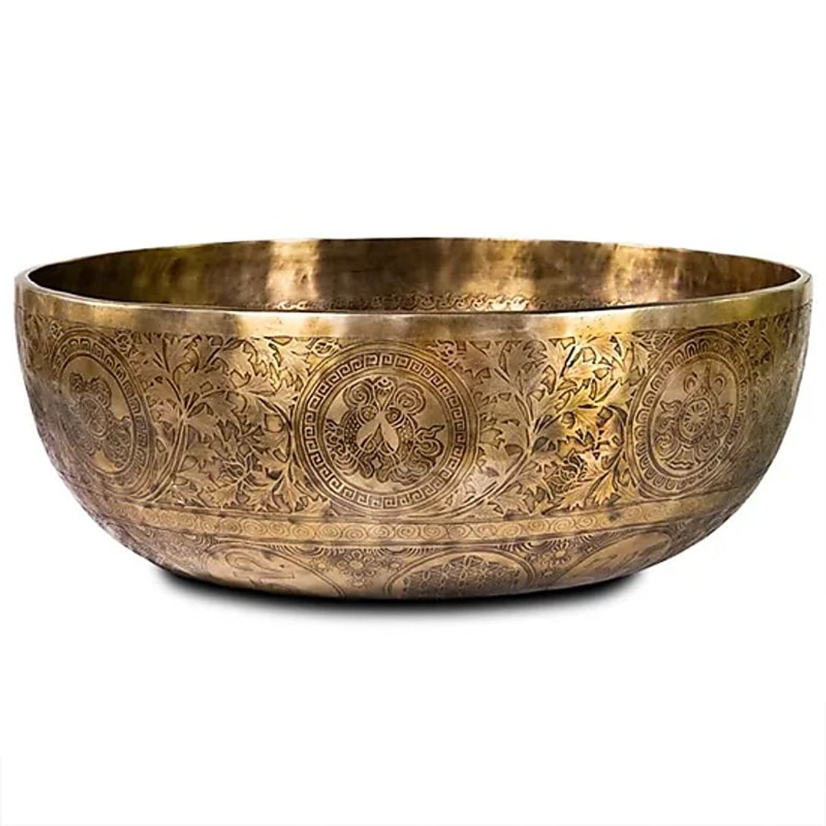 YOGI & YOGINI - TIBETANSK SYNGESKÅL M. HÅNDLAVEDE GRAVERINGER - 50 CM - singing bowl - Yogi & Yogini - StudioBuus