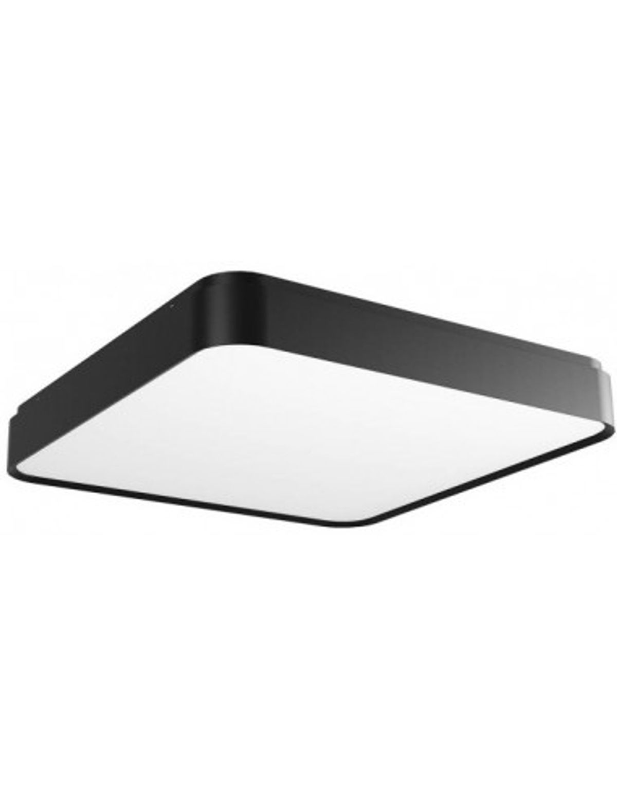 YOMO Plafond i aluminium og akryl 49,6 x 49,6 cm 1 x 60W SMD LED - Mat sort