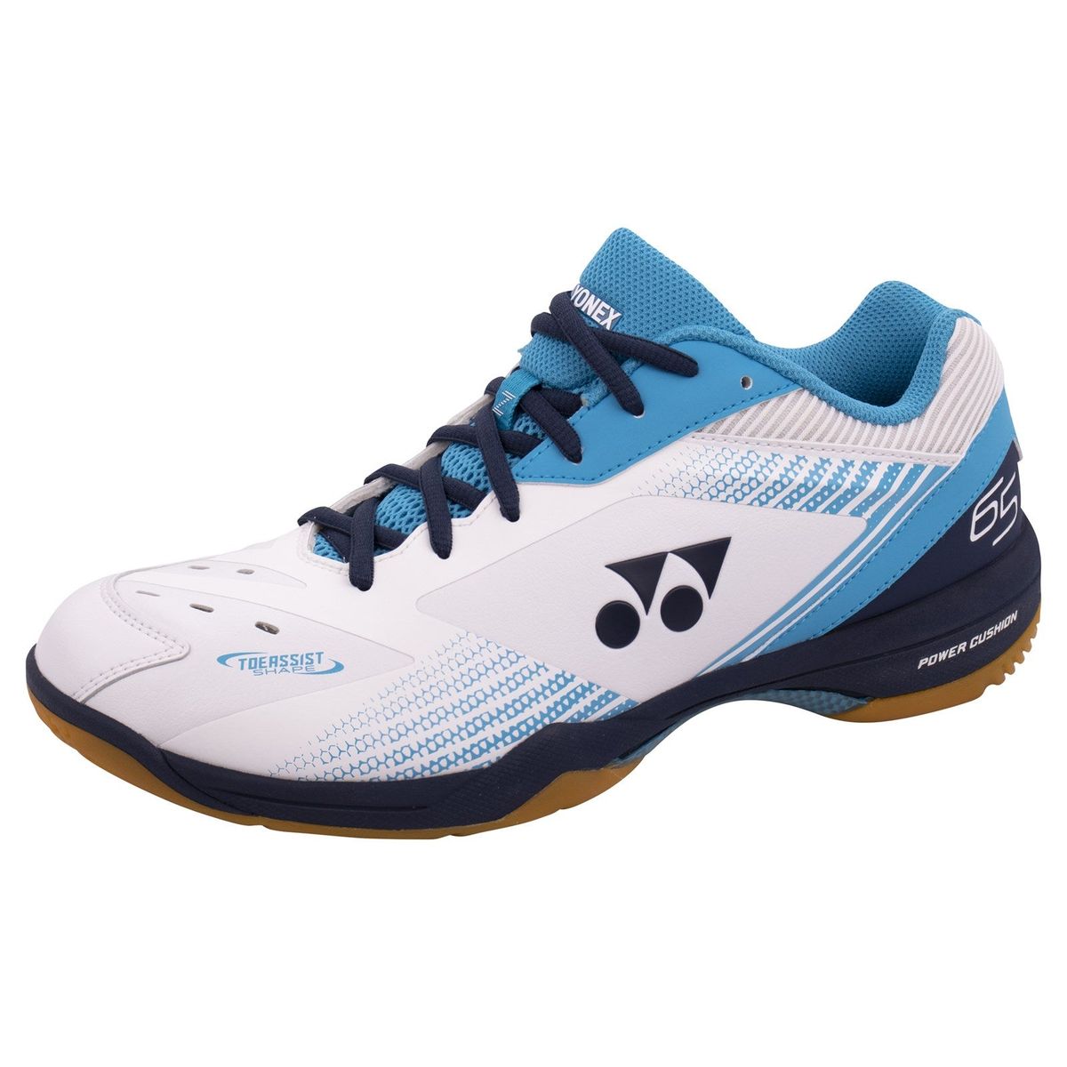 Yonex SHB 65 Z Men Badmintonsko (White/Ocean Blue) - 44.5