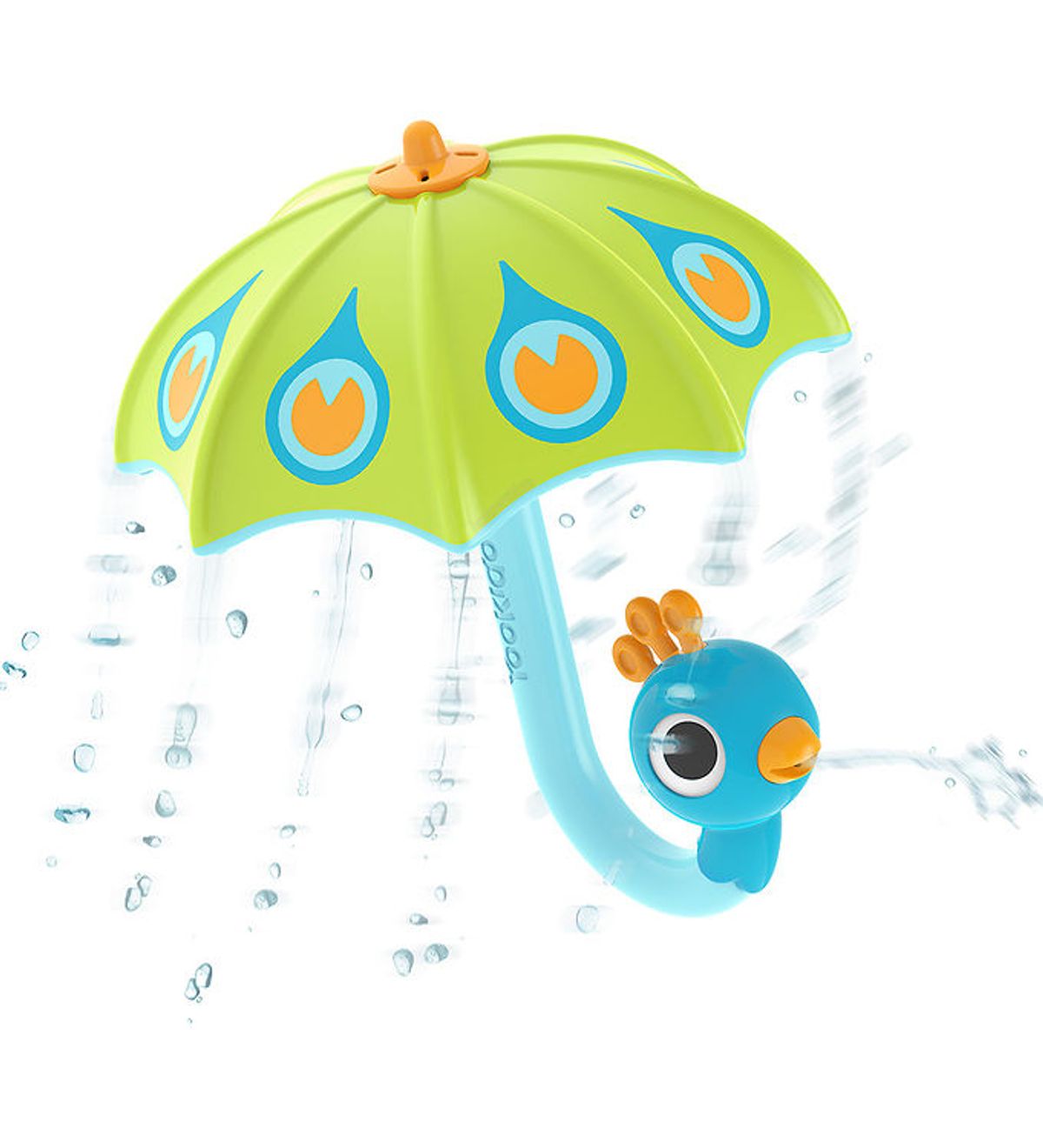 Yookidoo Badelegetøj - Fill 'N' Rain Peacock Umbrella - Grøn