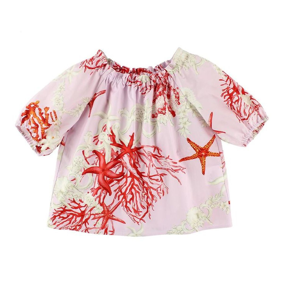 Young Versace Bluse - 3/4 - Rosa m. Print