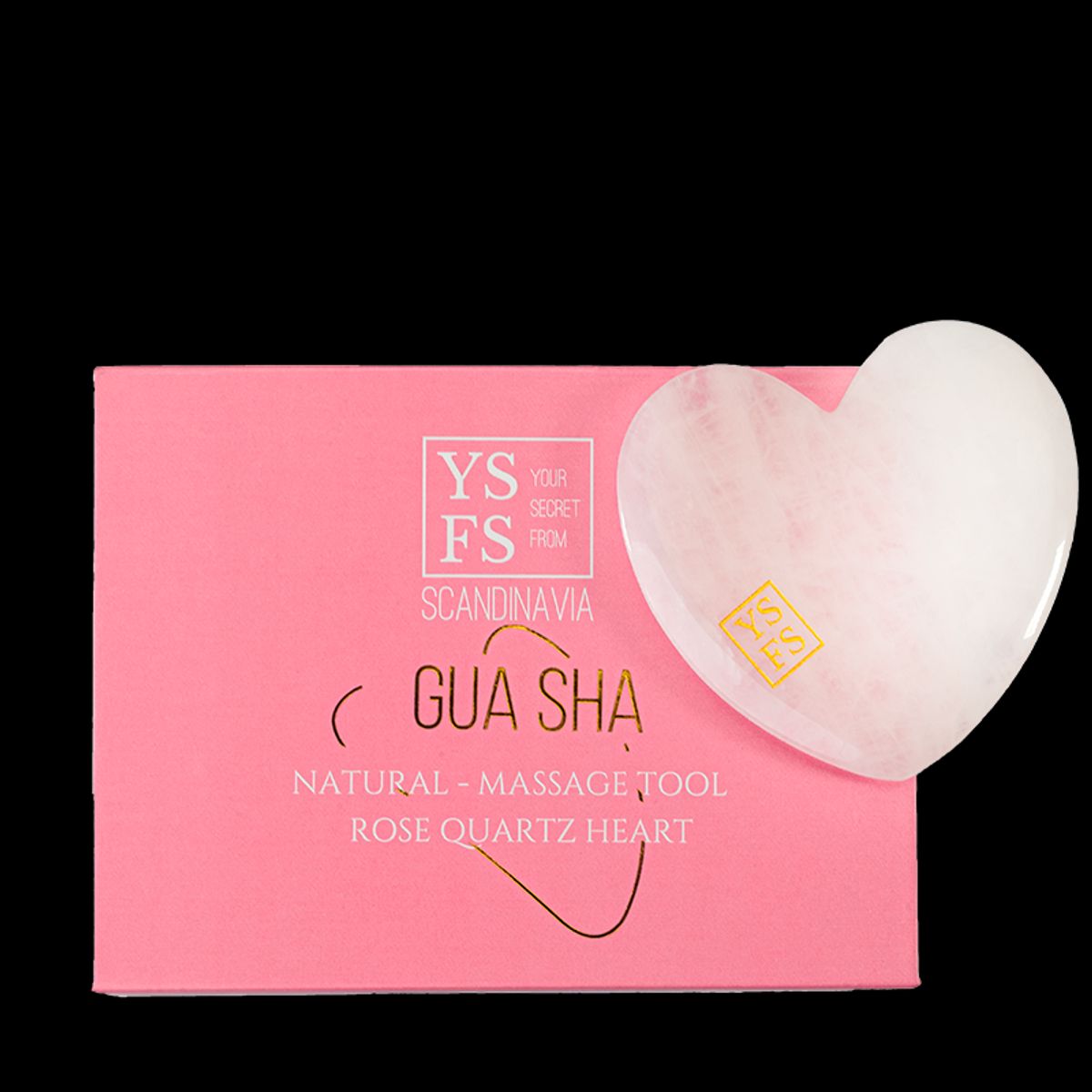 YSFS Gua Sha Rose Quartz Heart