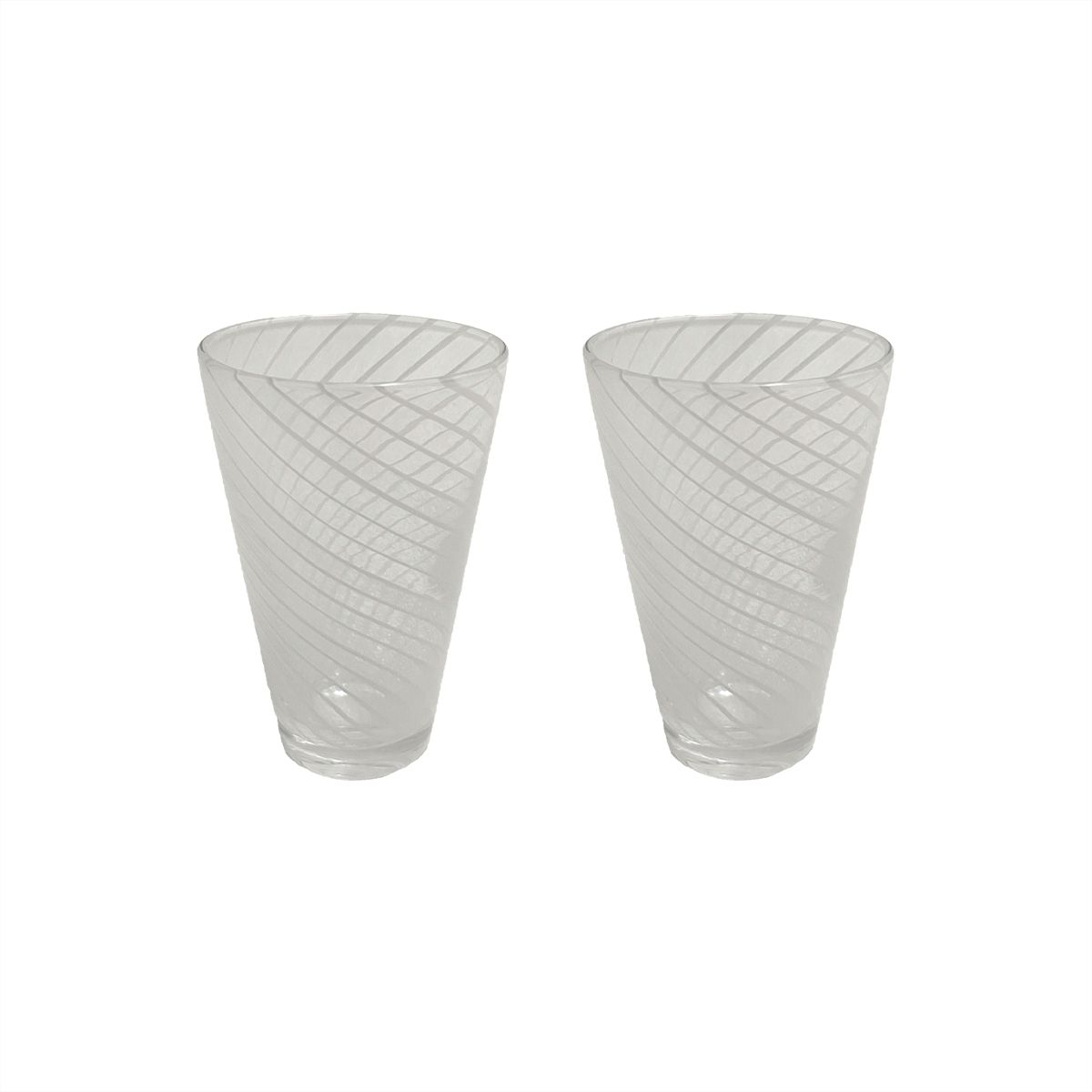 Yuka Swirl Glas - Pakke med 2