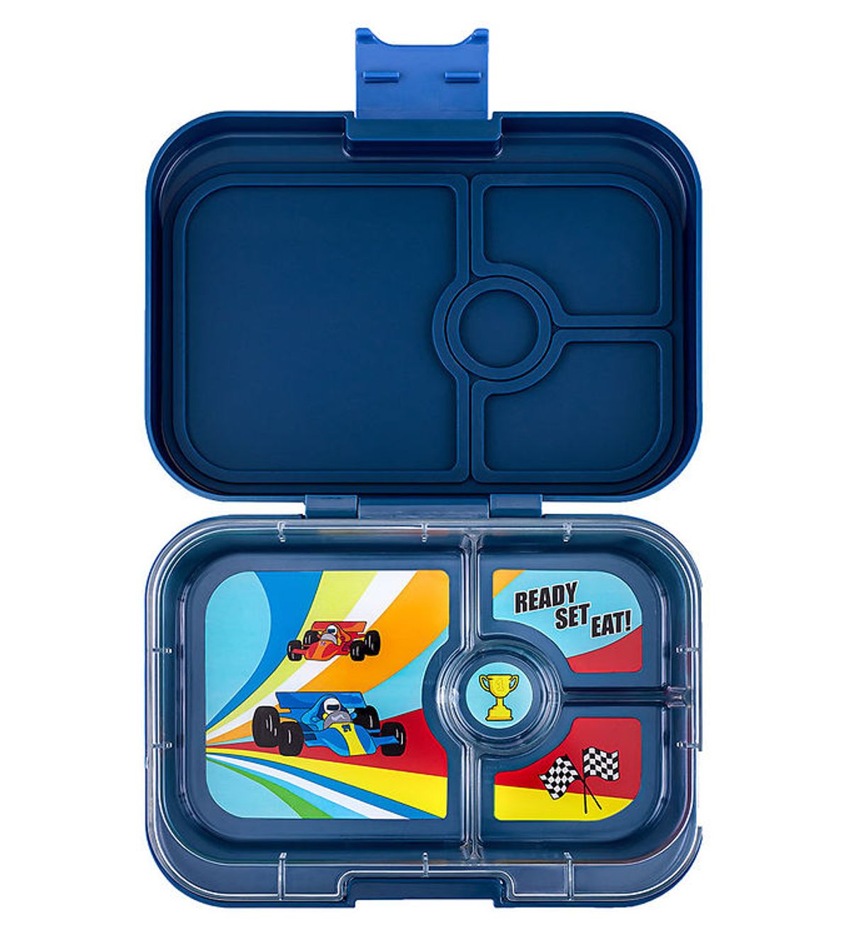 Yumbox Madkasse m. 4 Rum - Bento Panino - Monte Carlo Blue/Race