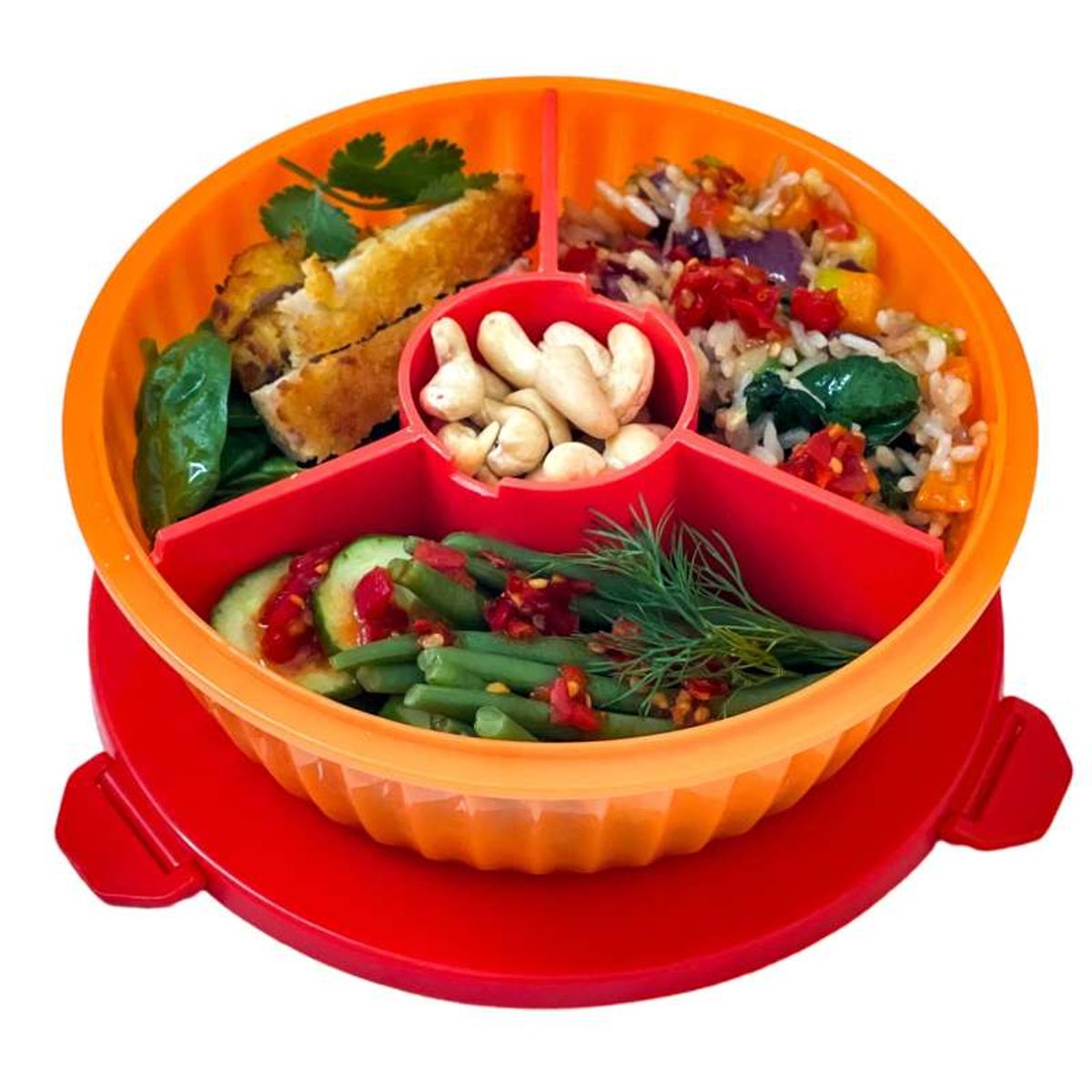 Yumbox Madkasse - Poke Love Bowl - 4 rum - Tangerine Orange