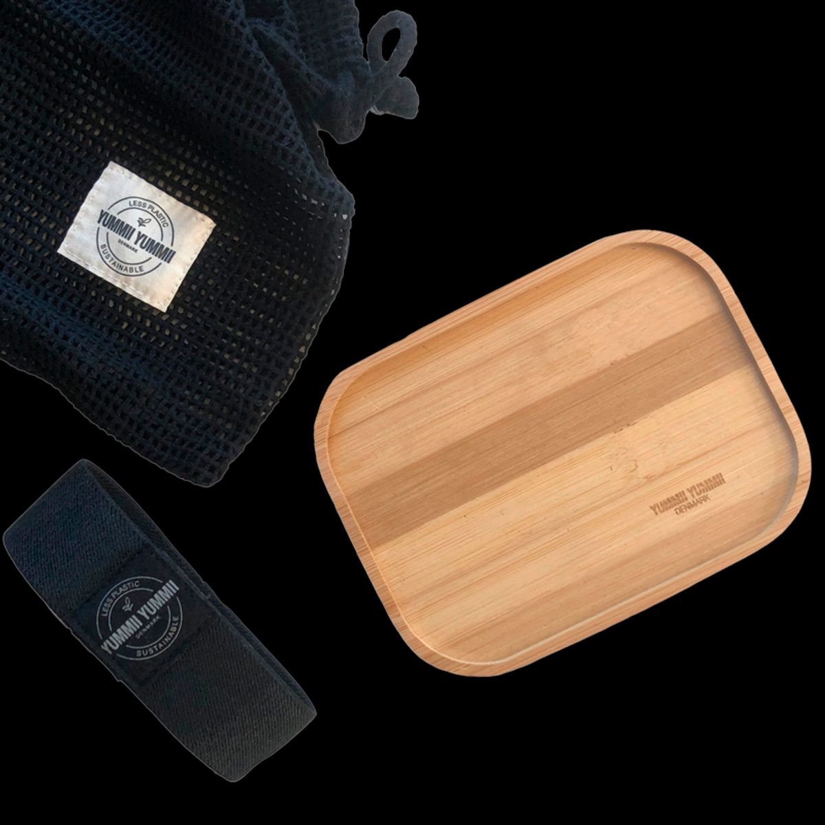 YUMMII YUMMII Bamboo Lid w. Elastic Band (Bento Medium) (1 stk)