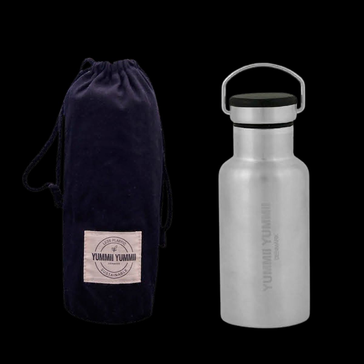 YUMMII YUMMII Thermo Bottle Black Bamboo Lid (350 ml)