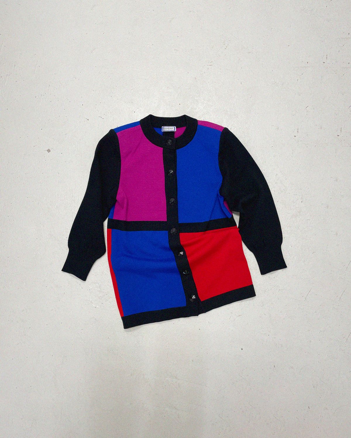 YVES SAINT LAURENT MULTICOLOR CARDIGAN