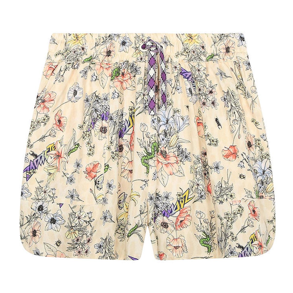 Zadig & Voltaire Shorts - Nicole - Cream m. Blomster