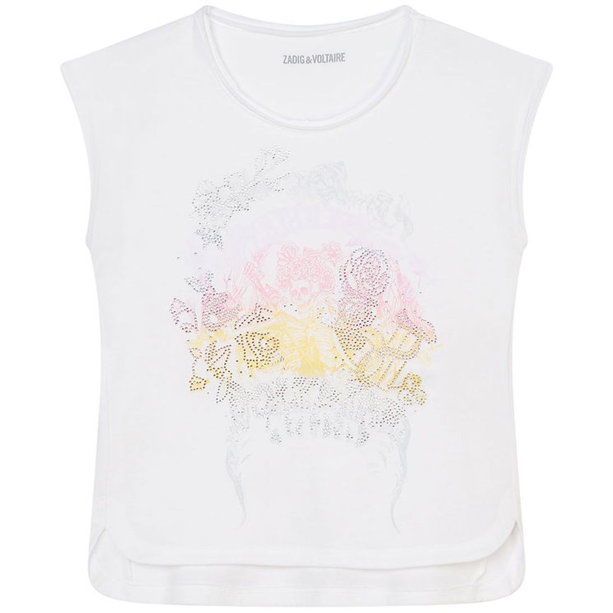 Zadig & Voltaire T-shirt - Angel - Hvid m. Print/Similisten