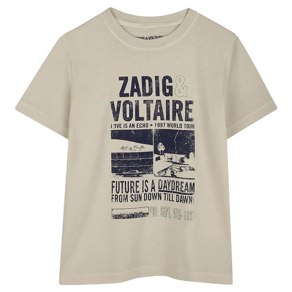 Zadig & Voltaire T-shirt - Beige m. Print