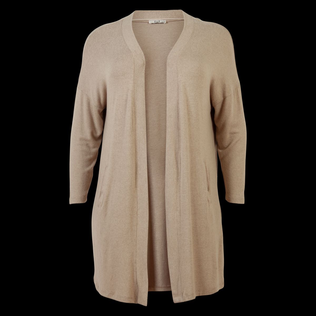 ZbyZ Dame Cardigan - Beige Melange - 50/52