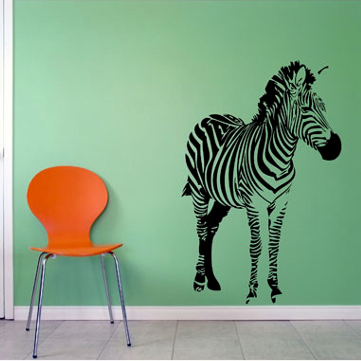 Zebra wallsticker af Heidi Holm Pedersen, 66x100 cm