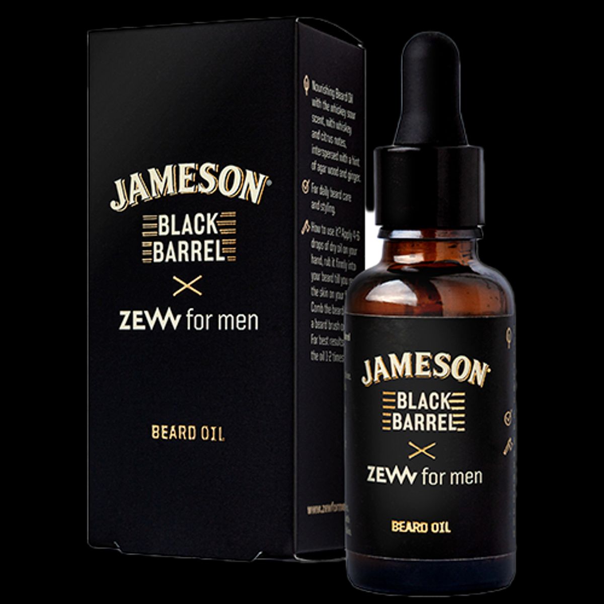 Zew for Men Beard Oil Jameson Black Barrel (30 ml)