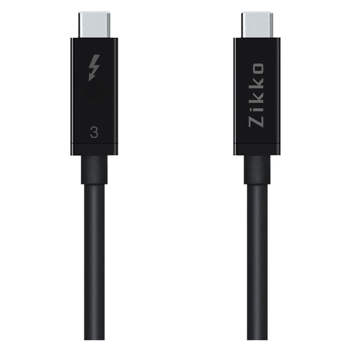 Zikko 0,5m 100W / 40Gb 8k USB-C Kabel, Sort