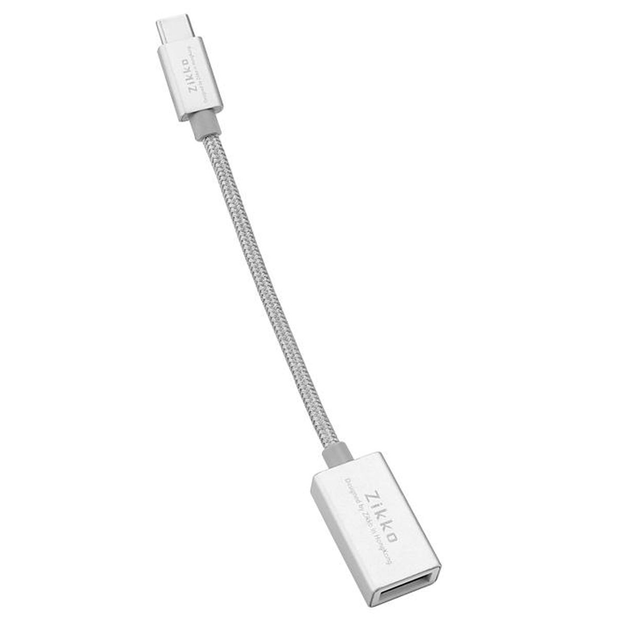 Zikko USB-C til USB-A Female Adapter, Sølv