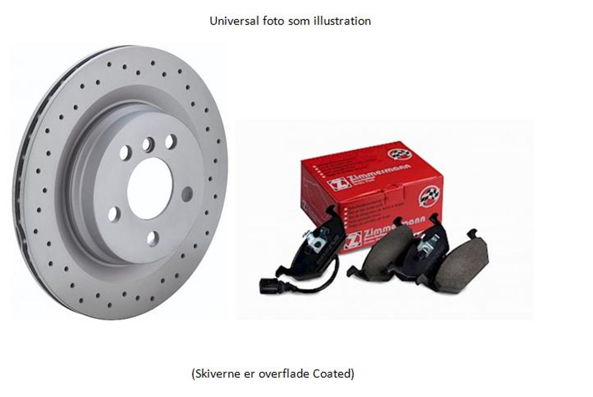 ZIMMERMANN Sportskivesæt med klodser, for og bag - Til Audi A3 (8L) 1,8 m.f.