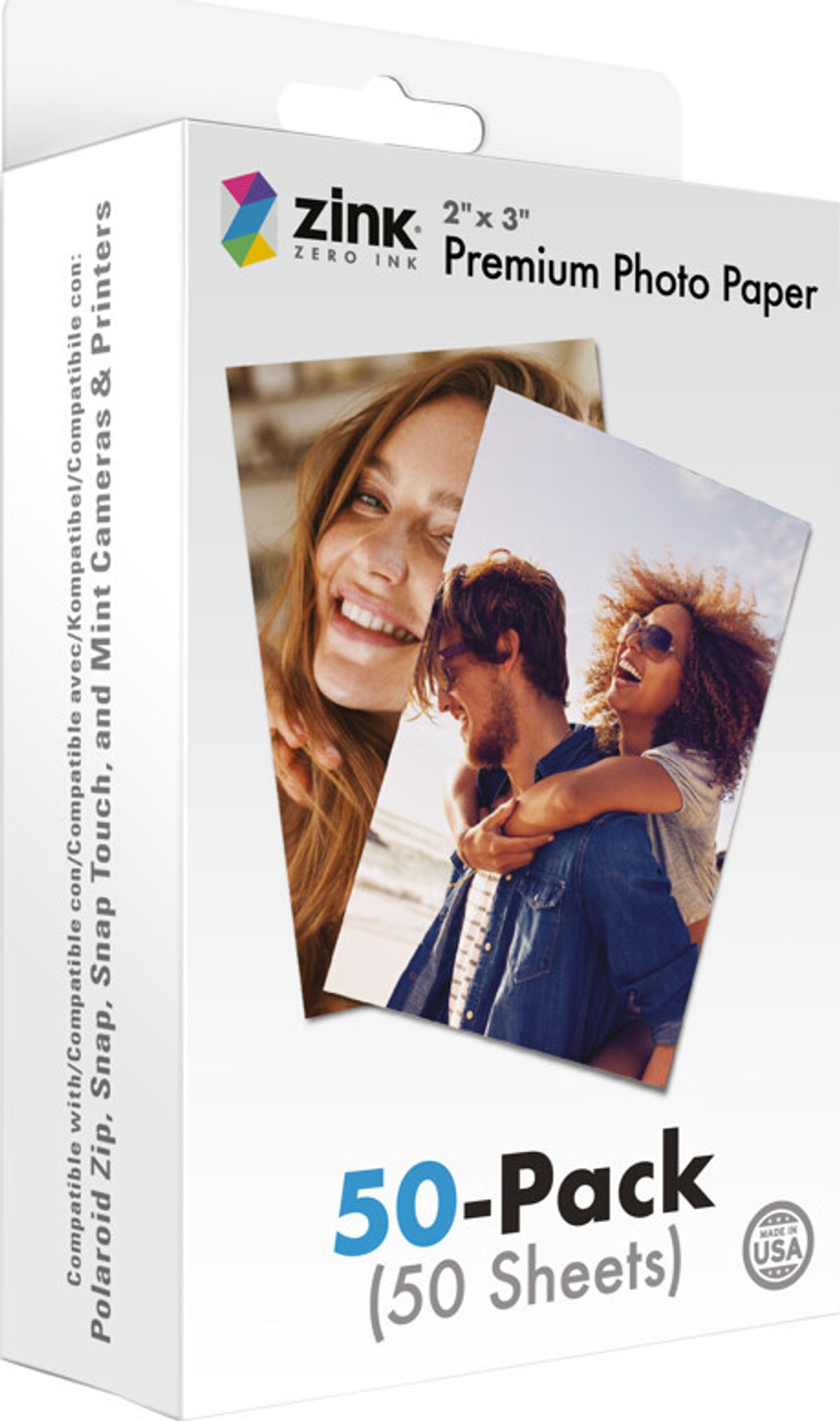 Zink Zero Ink - Fotopapir - 2x3 - 50 Stk