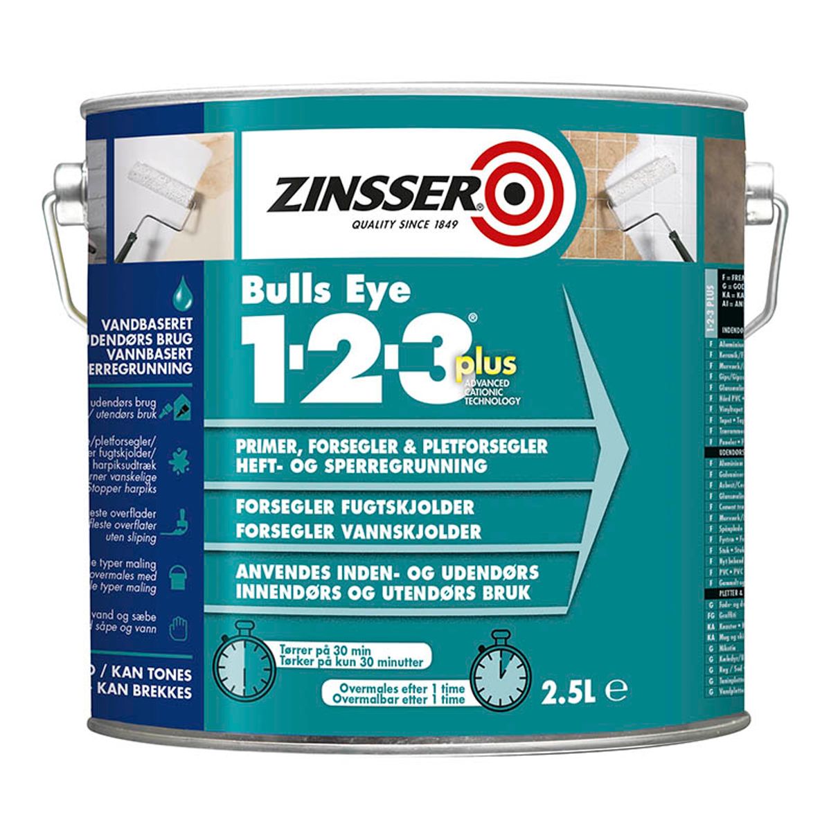 Zinsser Bulls Eye 1-2-3 Plus Primer - 2,... 2,7 liter