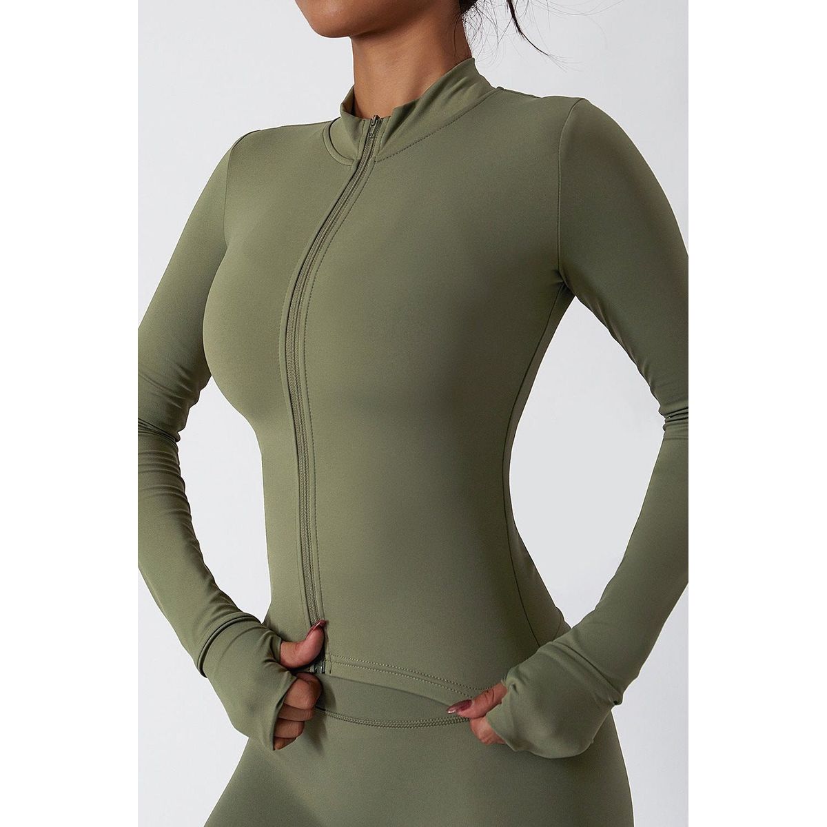 Zip-Up Compression jacket Green - Medium / Green