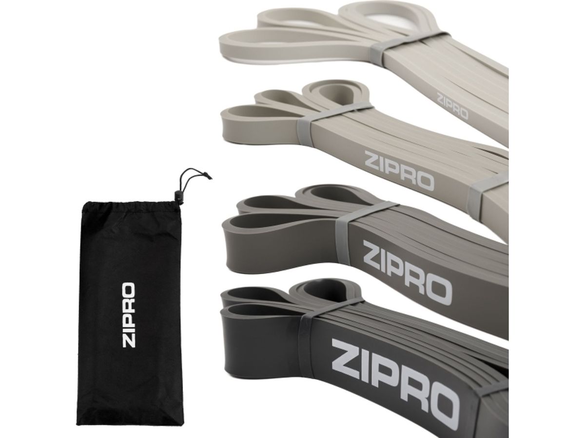 Zipro Powerband Zipro Forskellige Modstandsniveauer I Grå 4 Stk.