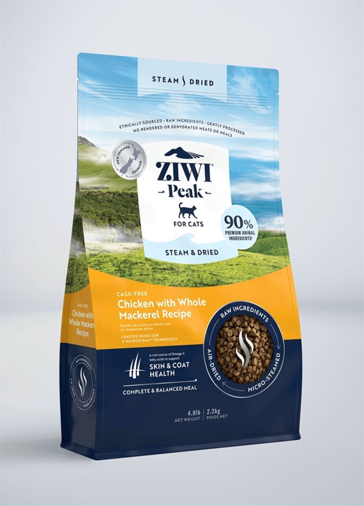 ZiwiPeak Cat Steam & Dried Chicken, 2.2 kg