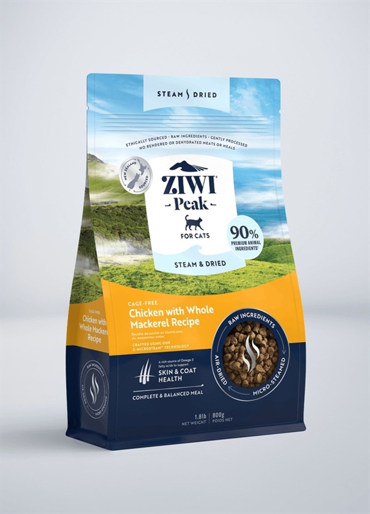 ZiwiPeak Cat Steam & Dried Chicken, 800g