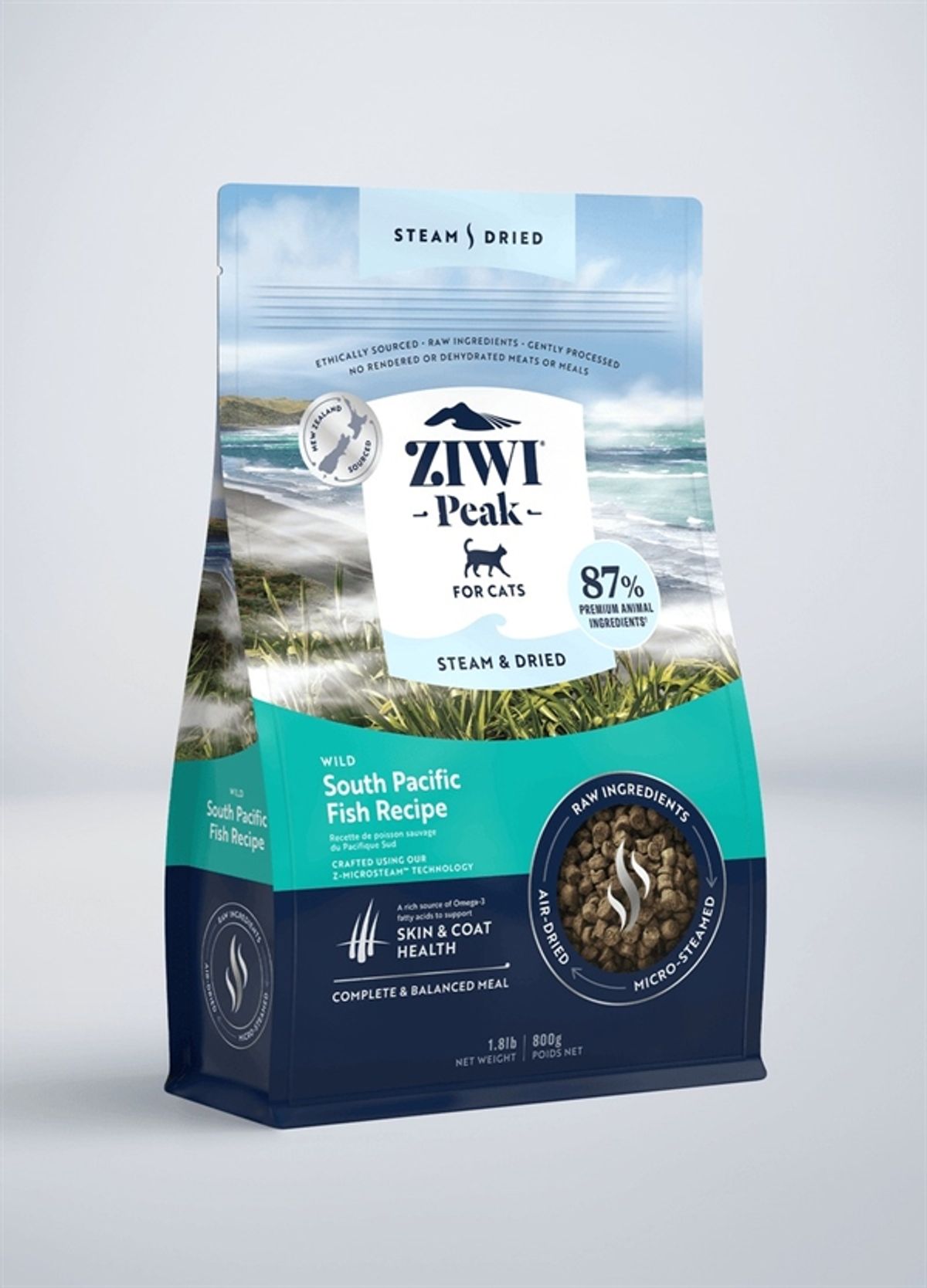 ZiwiPeak Cat Steam & Dried Fish, 800g