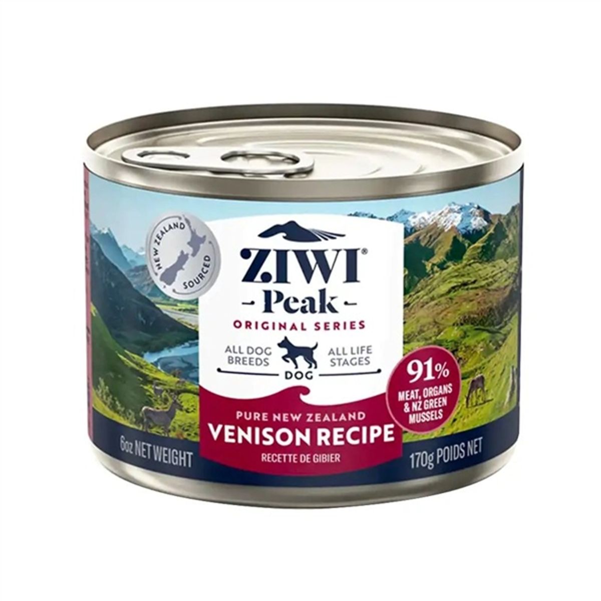 ZiwiPeak Dog dåsemad Venison, 170g