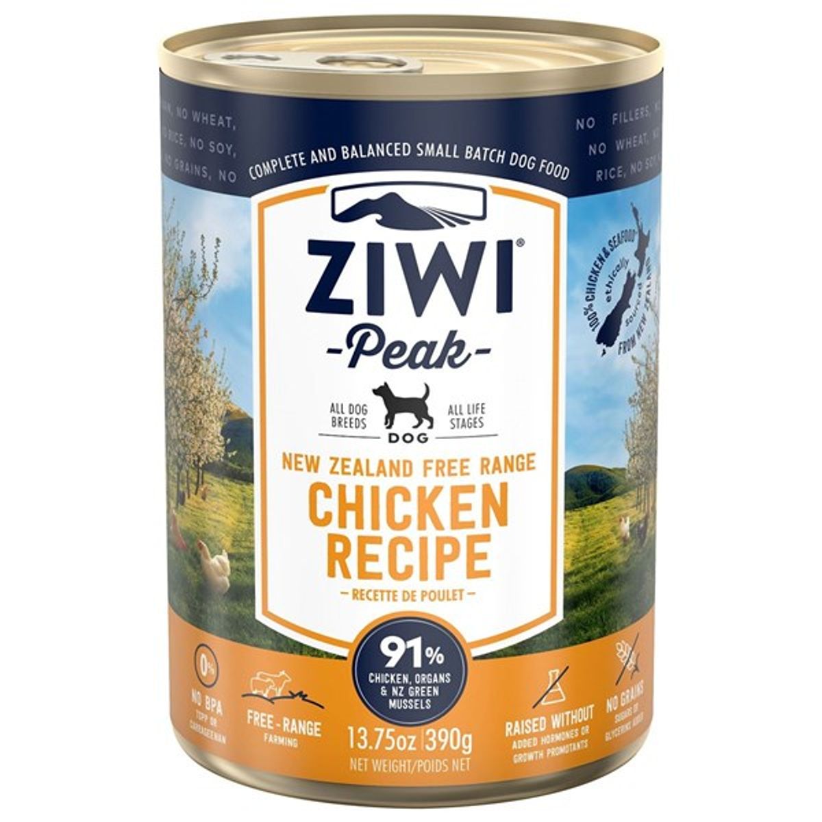 ZiwiPeak dåsemad chicken, 390g