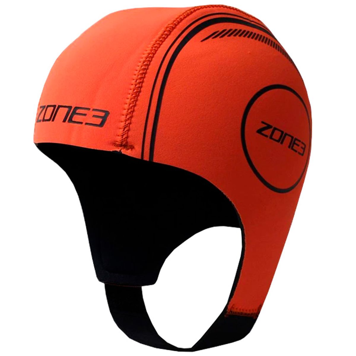 Zone3 Orange Neopren Swim Cap-L