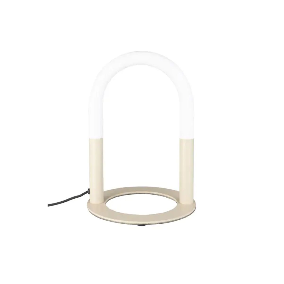 ZUIVER Arch bordlampe - hvid akryl og beige metal