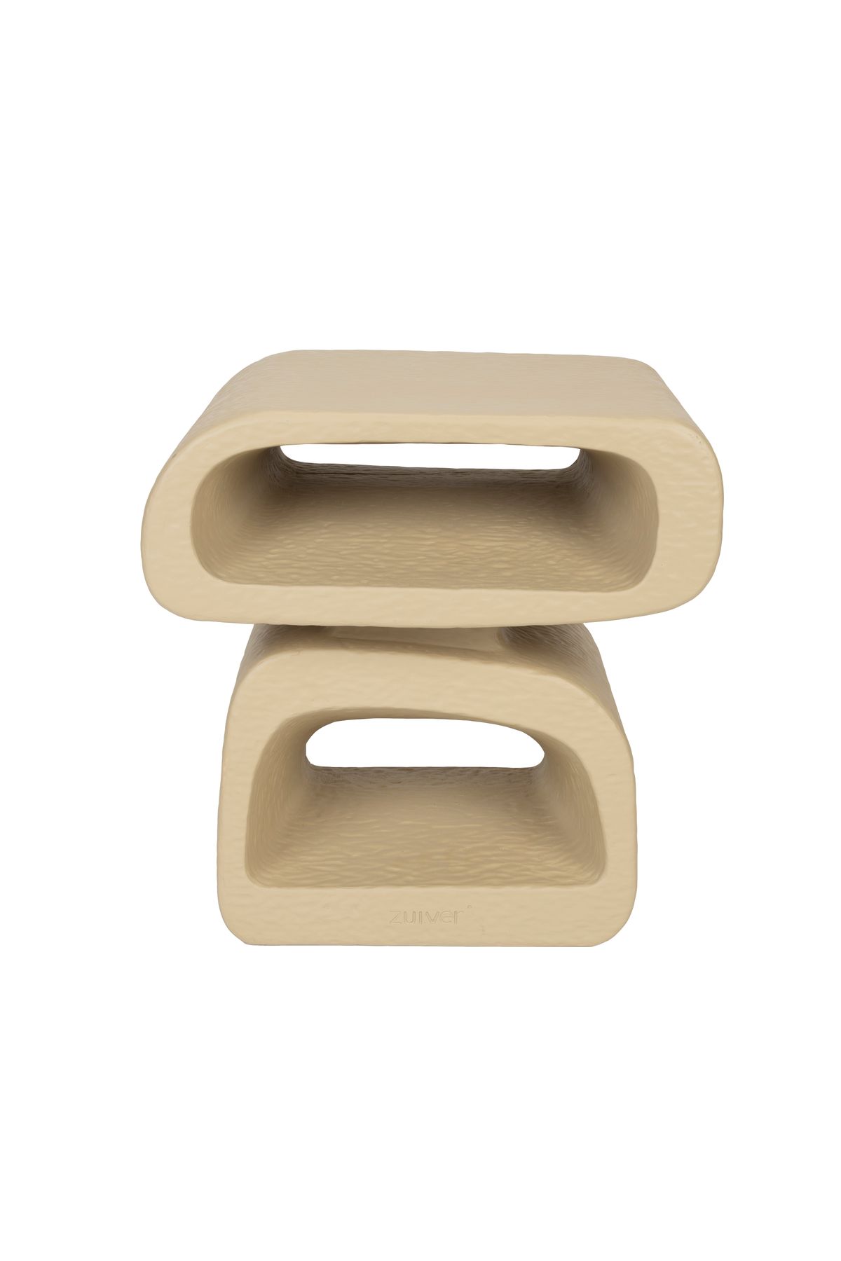 ZUIVER Eddy sidebord, rektangulær - beige harpiks (43x35)