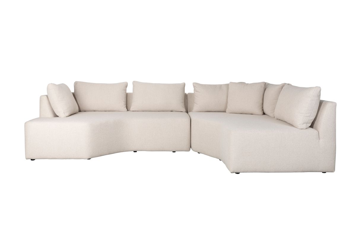 ZUIVER Prosper modulsofa, højre - beige polyester