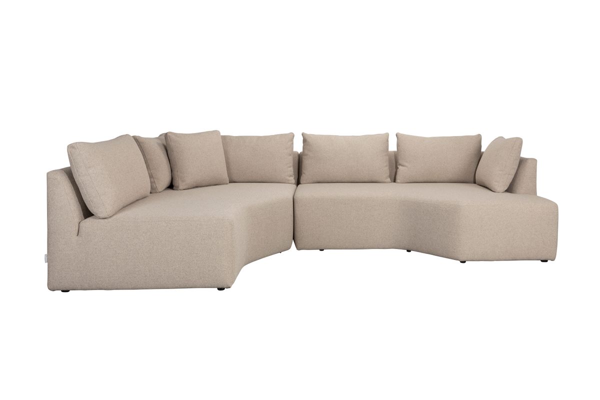 ZUIVER Prosper modulsofa, venstre - cappuccino polyester