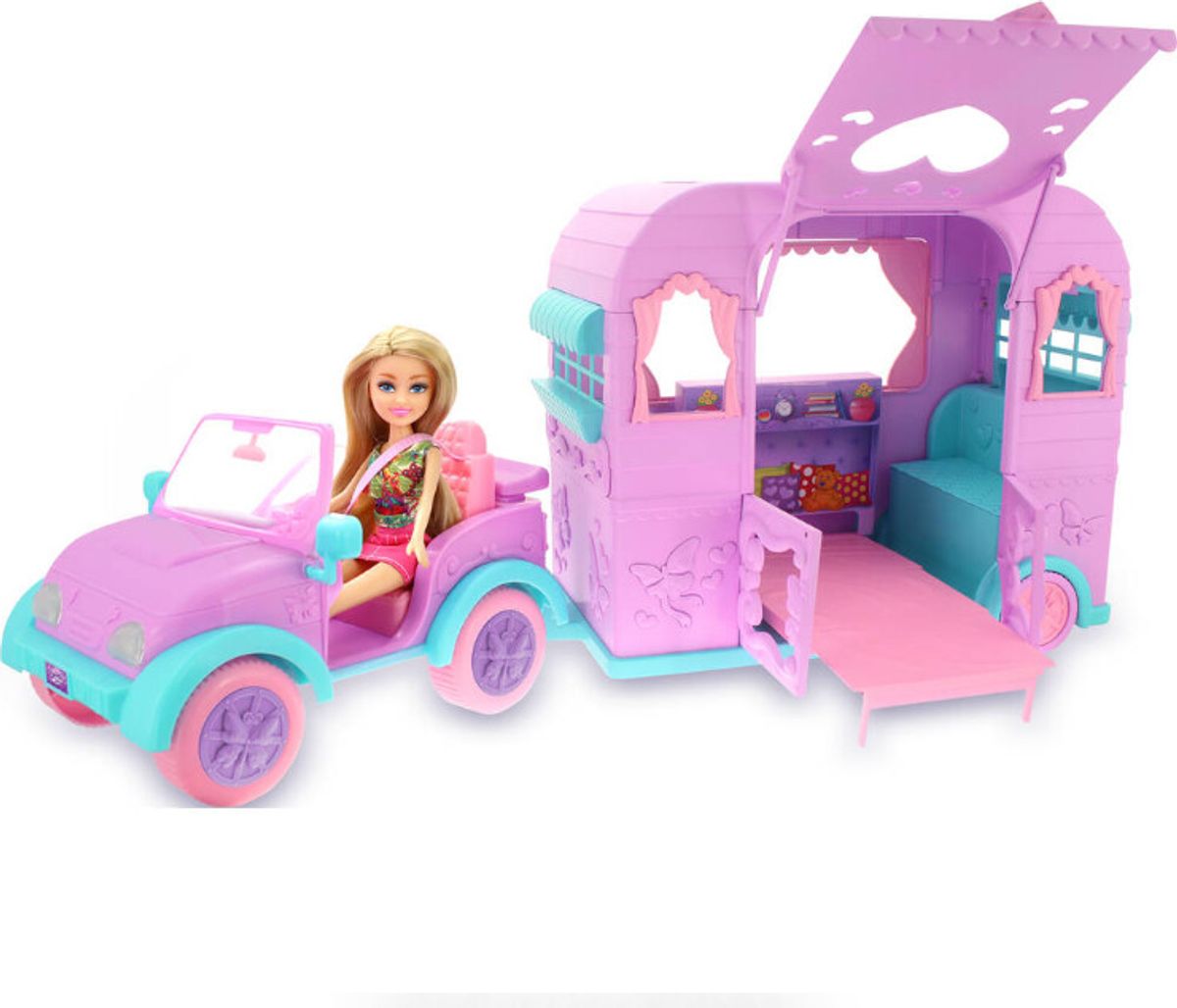 Zuru Sparkle Girlz Dukke - Med Jeep Og Campingvogn