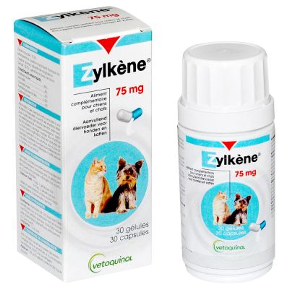 Zylkéne 75mg. til hunde og katte under 10kg, 30 stk.